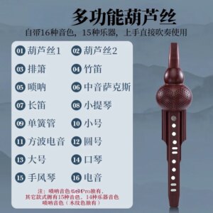 Electric gourd silk musical instrument, electronic blow pipe,electric flute, saxophone, middle-aged and elderly beginner musical