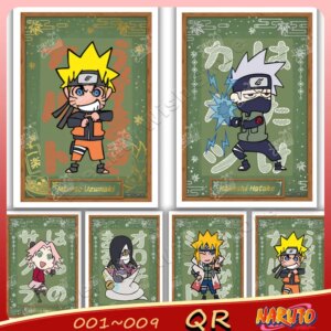 Naruto QR Series 001~009 Commemorative Collection Card Anime Character Uzumaki Naruto Jiraiya Hatake Kakashi Namikaze Minato