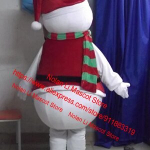Adult Size Most Beautiful Snowman Mascot Costume Walking Cartoon Character Cosplay Advertising Promotional Party Gift 046