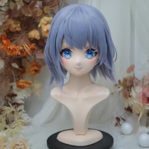 (NFD38–15)Customize Full Head With Lock Pretty Female/Girl Japanese Animego Character Kig Cosplay Kigurumi Mask Crossdress Doll