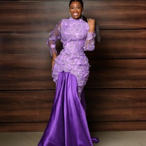 Lavender Purple Mermaid Prom Dress With 3D Flower Full Sleeves Bridal Evening Gown Elegant Prom Party Robes Customized