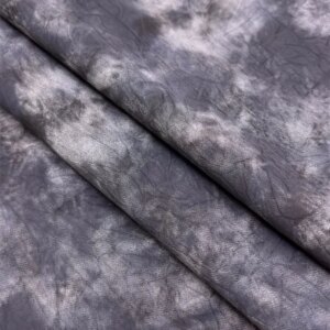Blooming Distressed Fabric New Chinese Ink Painting Imitation Acetate Printing Gilded Satin Crisp Non-Composite