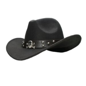 Casual all-matching vintage cowboy hat with large brim and wide sunshade