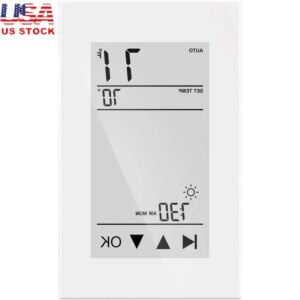 ET-72 Digital Programmable Thermostat Large LCD Display Electric Floor Heating 7-Day Scheduling Control GFCI Protection Room