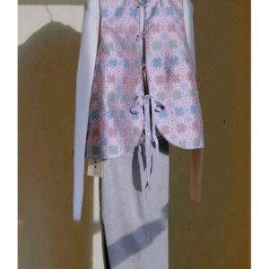 Song Dynasty Brocade Temperament Entry New Chinese Style Salt Series Lightly Mature Vest Three-Piece Dress