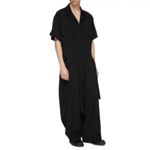 YOJI OOAK TECHNO OVERALLS Short sleeved overalls artist jumpsuit