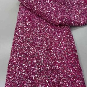 African Lace Fabric 2025 Cord Lace Fabric 5 Yards High Quality Nigeria Beads Lace Fabric African Sequins Lace Dresses For Woman