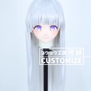 C-10141 Customize Full Head Resin Cartoon Cosplay Japanese Character Anime Role Play Crossdress Kigurumi Mask With Back Shell