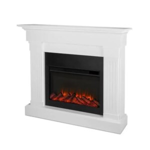 48″ Electric Fireplace Mantel Insert Heater Remote Control Adjustable Thermostat Timer 5100 BTU Living Room Bedroom Ambiance CSA
