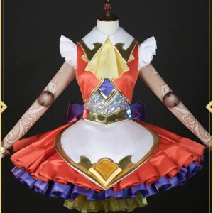 Game LOL Orianna Reveck The Lady Of Clockwork Perfume Gemstone Battle Suit Lovely Cosplay Costume Halloween Outfit