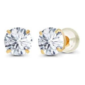 1.50 CTW AGI Certified LabGrown Diamond Stud Earrings in 14K White or Yellow Gold FG Color VS Clarity Ethical Luxury