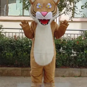 New Adult Halloween Character Brown Tiger Christmas Dress Full Body Outfit Mascot Costume