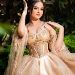 Customized Shiny champagne color Quinceanera Dress Off Shoulder Lace applique crystal Long tail vestidos de 15 Quinceanera