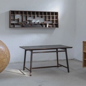 Living room furniture modern style  Designer furniture solid wooden wall shelf cupboard black walnut