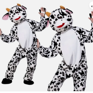 New Adult Hot Sale Foam Cute Dot COW Cartoon Mascot Costume Plush Christmas Fancy Dress Halloween Mascot Costume