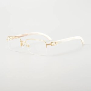 Ca Horn Myopia Glasses Spring Temple Does Not Oppress White Black High-end Business Reading Glasses Anti-fatigue Shading
