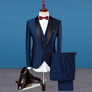 New Green Collar Men’s Dress Bridegroom Best Man Suit Men’s Emcee Show Business Casual Men’s Wear