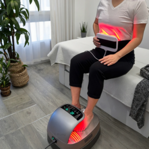 Home Used 400w Electric Terahertz Wave Frequency Foot Massager Technology Plasma Function Red and Blue Light 2 in 1 Upgraded