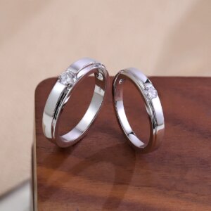 Provence Luxury Couple Ring 18K Solid Gold DEF/VS Lab Diamond Wedding Ring for women men Classic Solitaire Personalized Custom