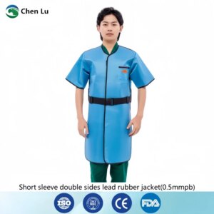 Genuine ionizing radiation protection 0.5mmpb lead clothing x-ray gamma ray protective short sleeve double sides lead coat
