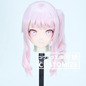 C-1015 Customize Full Head Resin Cartoon Cosplay Japanese Character Anime Role Play Crossdress Kigurumi Mask With Back Shell