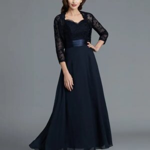 Black Mother Of The Bride Dresses A-line Chiffon Lace With Jacket Plus Size Long Groom Mother Dresses For Wedding Customized
