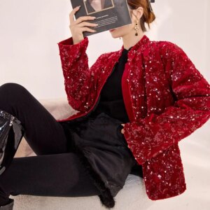 New Chinese heavy industry embroidery design national style coat cotton-padded woman