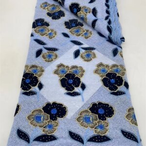 Fashion French Jacquard Lace Fabric 2025 High Quality African Gilding Brocade Embroidery Lace Fabric Hot Sale For Woman A1026-1