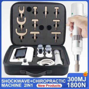 300MJ Shockwave Therapy Machine For ED Treatment Pain Relief 1800N Chiropractic Adjust Tools 17Heads Electric Correction Gun New