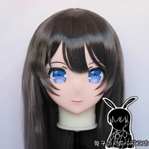 (RB04010)Customize Lockable Full Head Resin Cartoon Cosplay Japanese Character Anime Role Play Kigurumi Mask With Back Shell