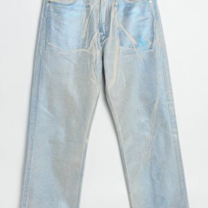 Original Laser Thirdcut Foil Paper Material Jeans Digital Printing Casual Pants Personalized Hip Hop Trendy Men and Women