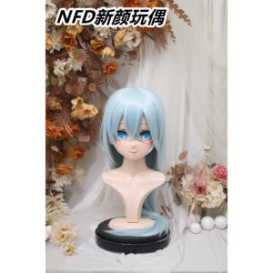 Customize Character Female/Girl Resin Kig Full Head With Lock Anime Cosplay Japanese Anime Kigurumi Mask