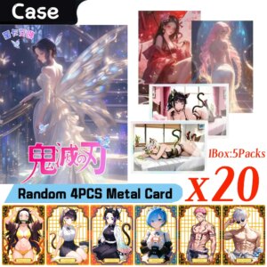 2025New Mika Demon Slayer Cards A6 Winter Ink Light And Shadow Pet Battle Film Trading Cards