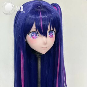 (AL409)Customize Character Crossdressing Female/Girl Resin Full/Half Head With Lock Anime Cosplay Japanese Animego Kigurumi Mask