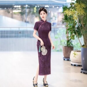 New cheongsam Chinese style elegant temperament long performance