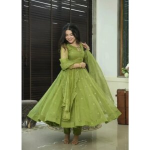 Green Gown Salwar Kameez PakistanI Indian Wedding Party Dress Polaroid Suit