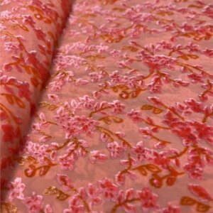 High-end custom-made floral velvet craft silk fabric new Chinese-style armored cheongsam