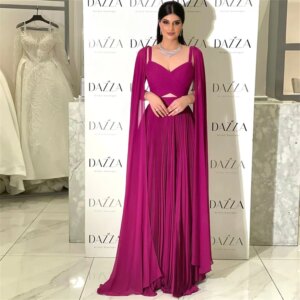 Quinceanera Dresses Chiffon Party Dress Women Elegant Luxury Cloak Evening 2024 Purple Red Women’s Wedding Ladies WeddingsCL-772