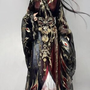 National Style Hanfu Dress Ceremony Show Han Style Xihe Hanfu Improved Warring States Robe Men And Women’s Heavy Industry Hanfu