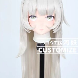 C-422-4 Customize Full Head Resin Cartoon Cosplay Japanese Character Anime Role Play Crossdress Kigurumi Mask With Back Shell
