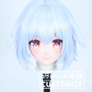 C-10121 Customize Full Head Resin Cartoon Cosplay Japanese Character Anime Role Play Crossdress Kigurumi Mask With Back Shell