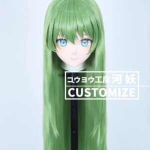C-1014 Customize Full Head Resin Cartoon Cosplay Japanese Character Anime Role Play Crossdress Kigurumi Mask With Back Shell