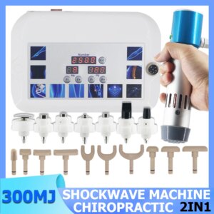 300mj Shockwave Therapy Machine Tennis Elbow Pain Relief 2in1 Body Massage Chiropractic Spine Correction Gun ED Treatment