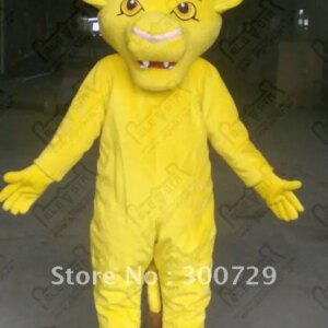 New Adult Hot Sale Foam Cute Doll yellow leopard Cartoon Mascot Costume Plush Christmas Fancy Dress Halloween Mascot Costume
