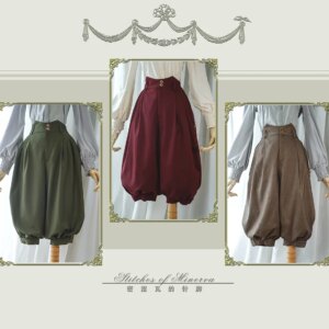 Minerva’s Stitch * Vintage Riding Suit High Waist Half-pants Breeches * Surface Spell Lolita Bicycle Bloomer ~ Pre-order