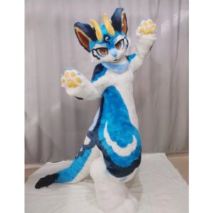 Husky Fursuit Dog Fox Mascot Costume Walking Halloween Christmas Cosplay Suit