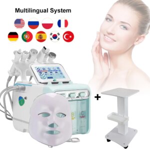 6/7 in 1 Hydrogen Oxygen Water Dermabrasion Machine Deep Cleansing Water Jet Diamond Facial Cleansing Dead Skin Removal for Salo