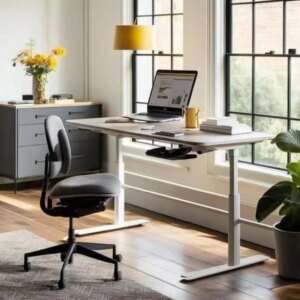 Wholesale Ergonomic Motorized Office Furniture Dual-Motor Height Adjustable Sit Stand Desk