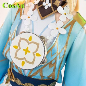 CosAn Game Genshin Impact Lumine Cosplay Costume Traveler High Quality White Unifrom Female Activity Party Role Play Clothing