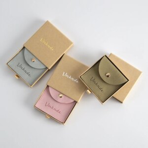 Luxury Eco Friendly Wedding Jewelry Box 100 Pack Custom Sliding Drawer Storage Earrings Bracelets with Sponge Insert Gift Bags